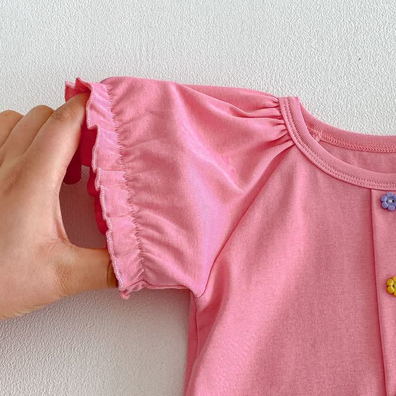 Baby Toddler Girl Floral Ruffle Tee - image 6