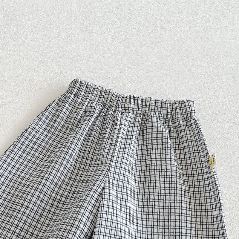 Baby Gingham Lace Trim Bow Tank Top and Pants Set - image 3