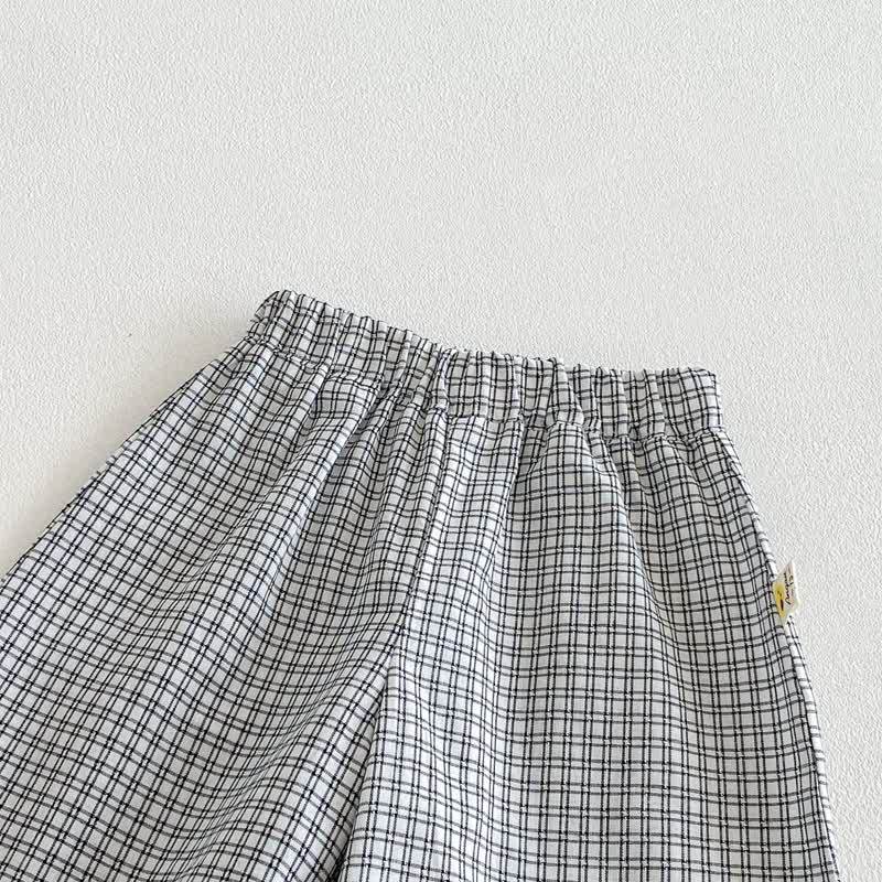 Baby Gingham Lace Trim Bow Tank Top and Pants Set - image 3