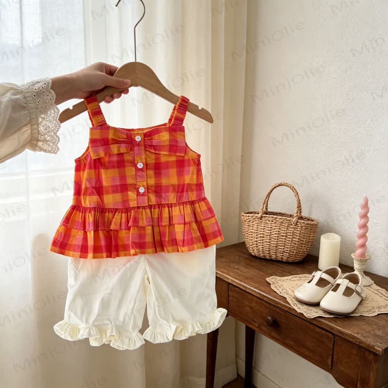 Baby Plaid Tank Top or Ruffle Pants - image 1