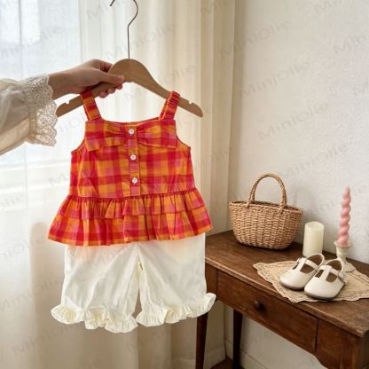 Baby Plaid Tank Top or Ruffle Pants - image 1