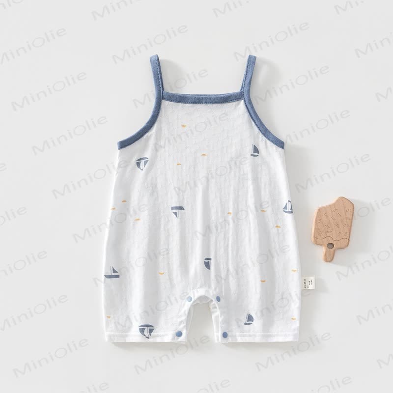 Baby Summer Tree/Animal Romper - White Boat - 18-24M - image 3