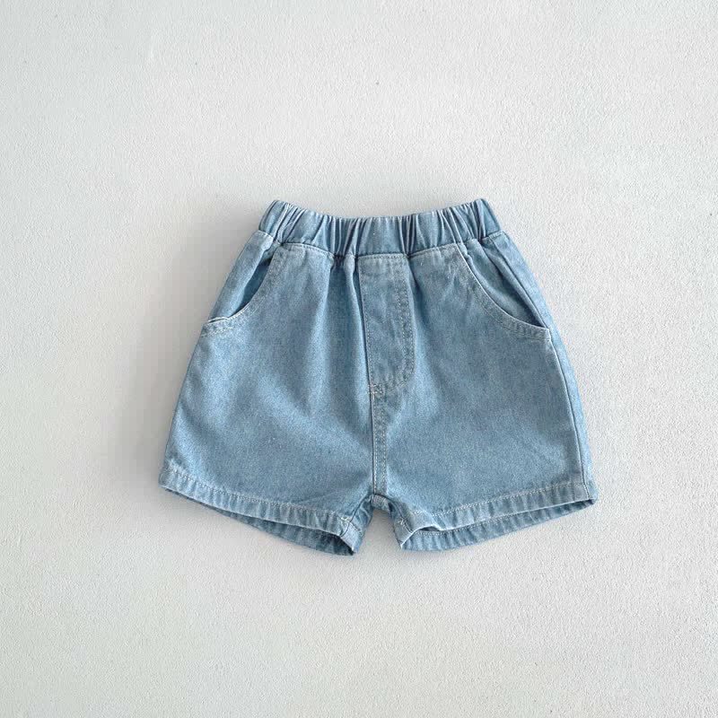 Toddler Solid Color Denim Shorts - Light Blue - 8Y - image 4