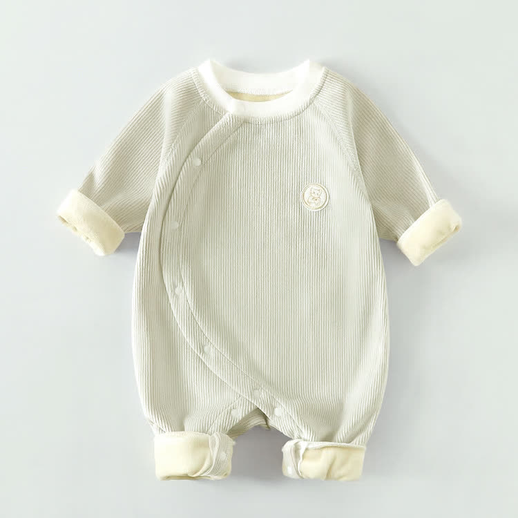 Baby Fleece Newborn Romper - Grey - 18-24M - image 4
