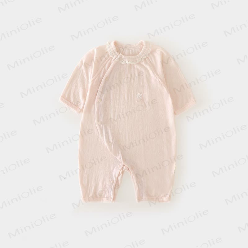 Baby Flower Pajamas Romper - Pink - 18-24M - image 2