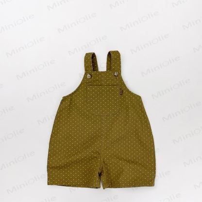 Toddler Cotton Polka Dot Overall - Yellow - 6-7T - image 2