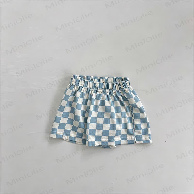 Baby Toddler Checkered Shorts - Blue - 4-5T - image 2