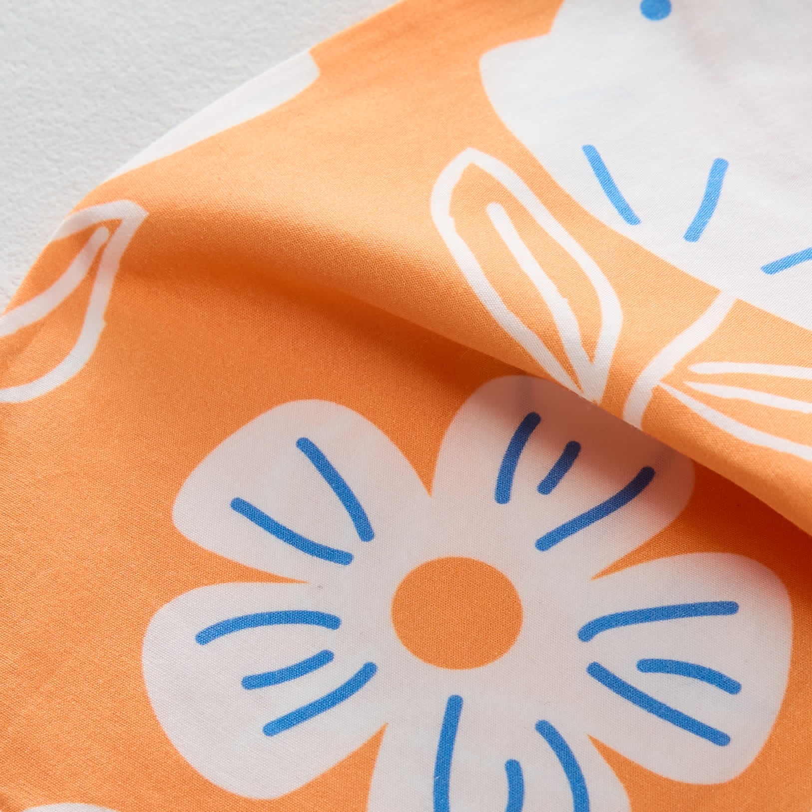 Toddler Girl Flower Print Orange 2-piece Sleeveless Set - image 4