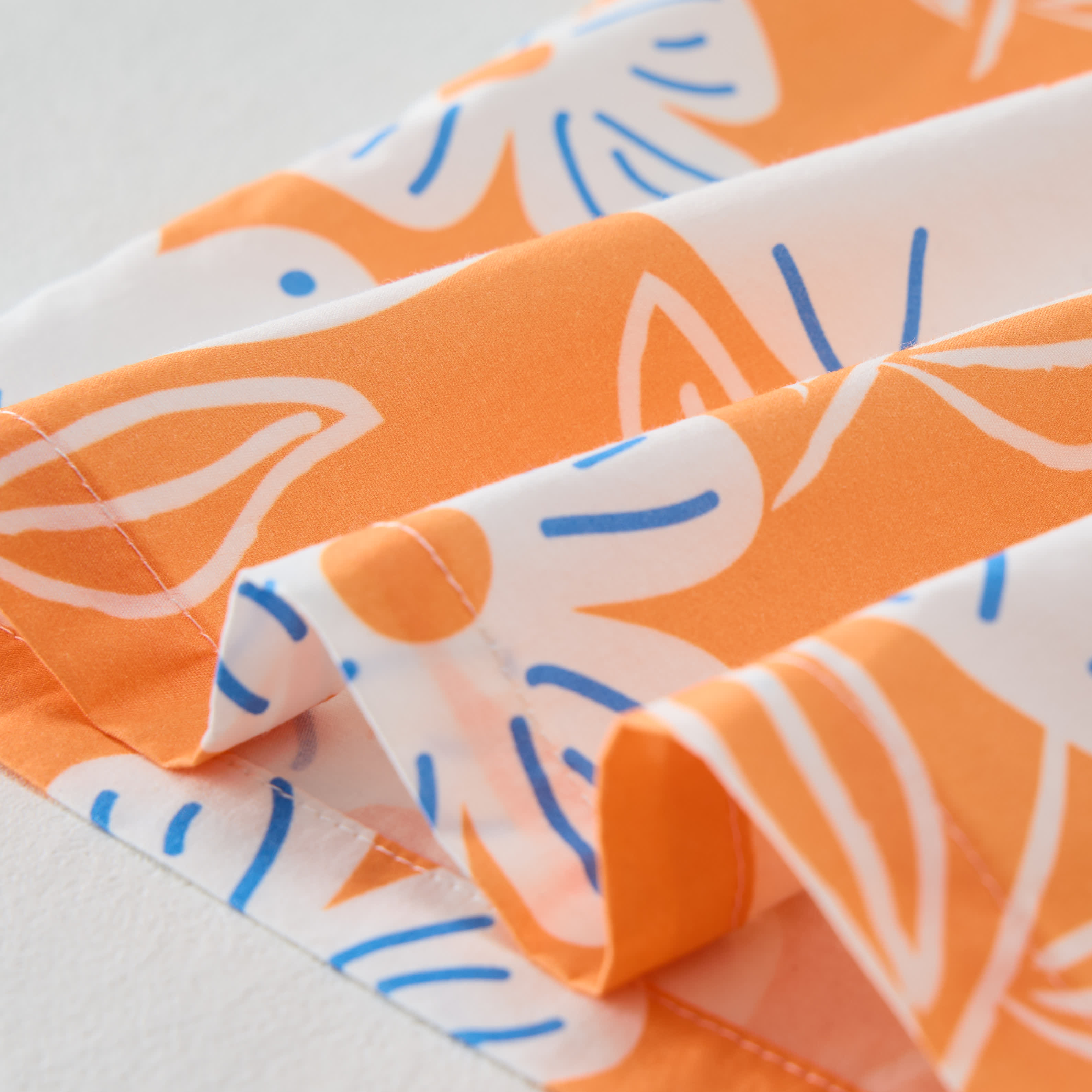 Toddler Girl Flower Print Orange 2-piece Sleeveless Set - image 5