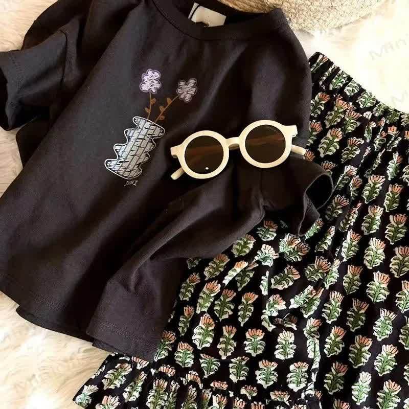 Toddler Girls Cotton Floral Tiered Ruffle Pants - image 6
