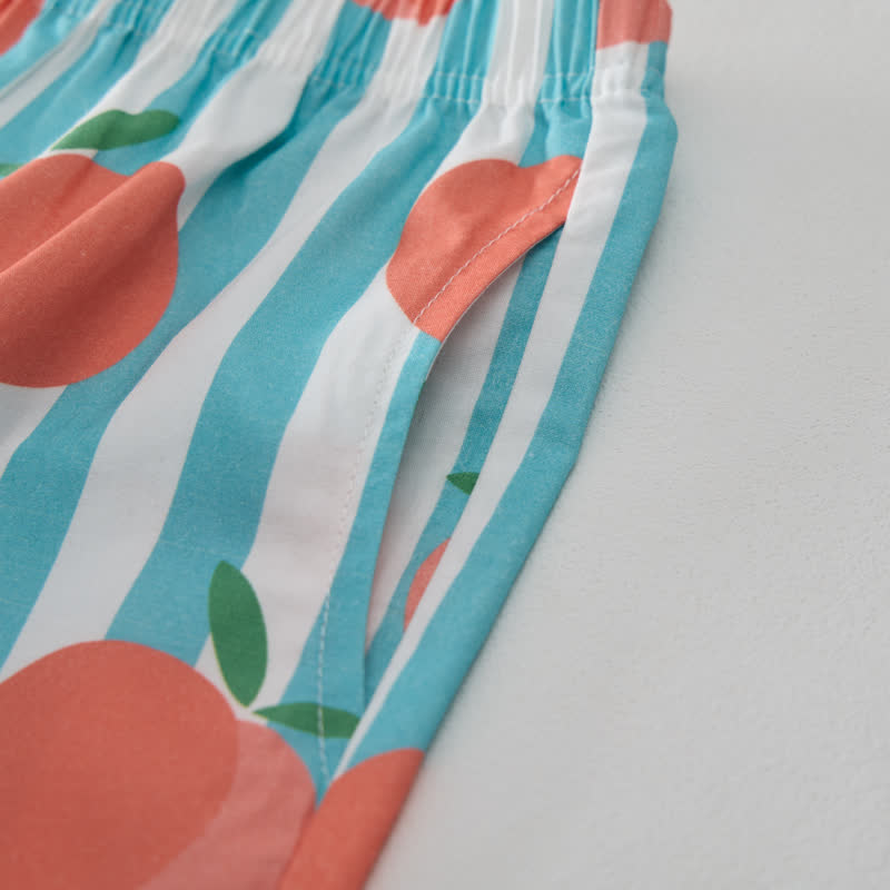 Baby Toddler Peach Vertical Striped 2-piece Sleeveless Set - image 5