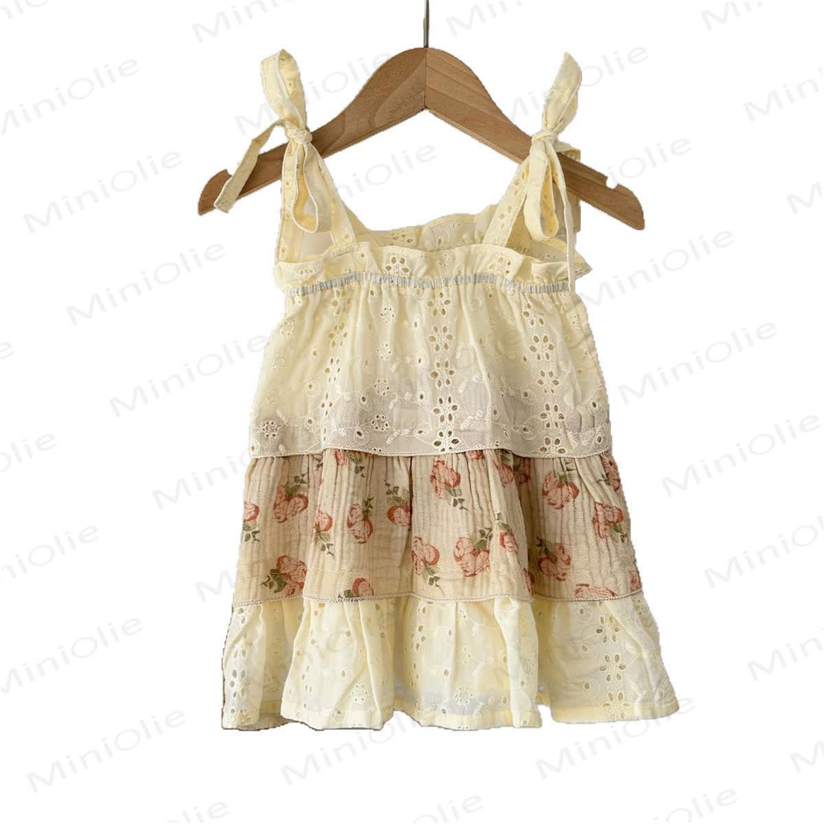 Toddler Girls Floral Cotton Sleeveless Bow Dress - image 5