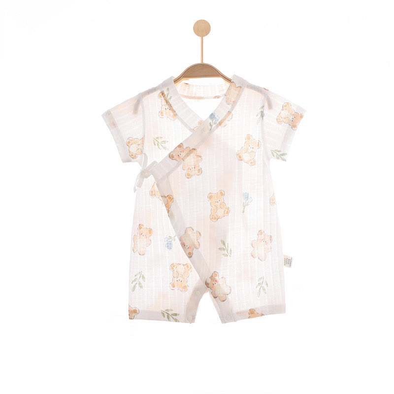 Baby Animal/Crown/ Cloud Wrap Romper - White Bear - 1-2T - image 4
