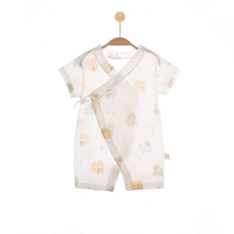 Baby Animal/Crown/ Cloud Wrap Romper - White Sheep - 1-2T - image 6