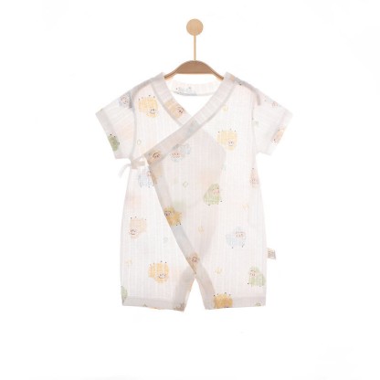 Baby Animal/Crown/ Cloud Wrap Romper - White Sheep - 1-2T - image 6