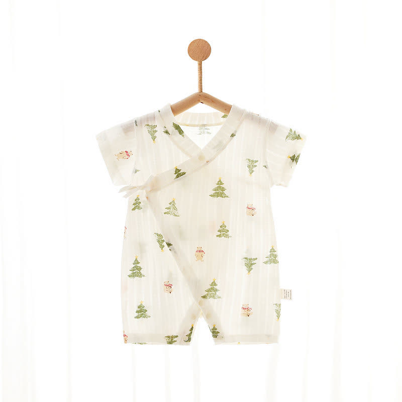 Baby Animal/Crown/ Cloud Wrap Romper - Beige Forest - 1-2T - image 7