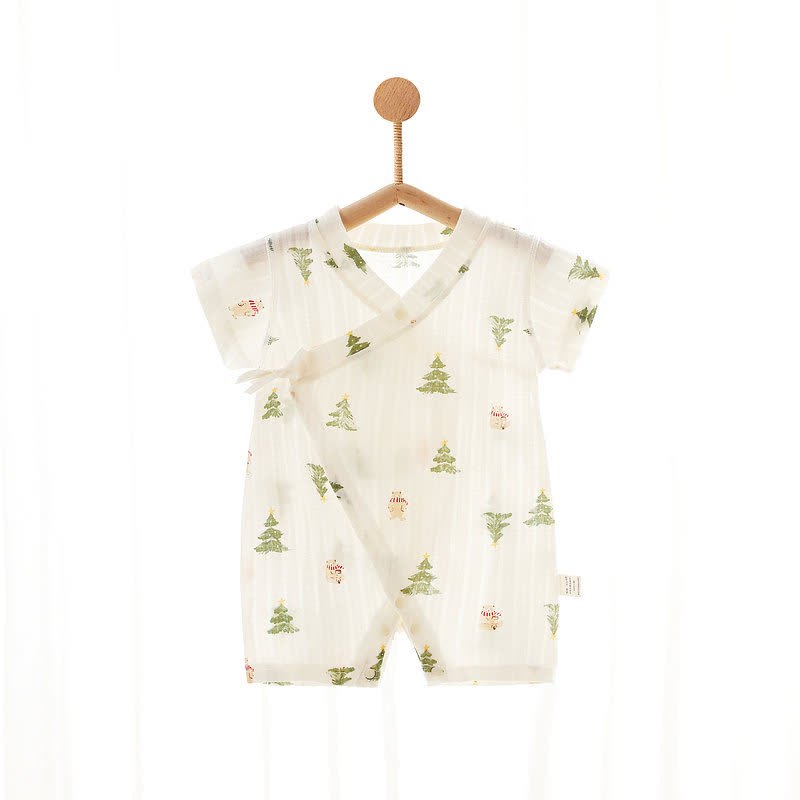 Baby Animal/Crown/ Cloud Wrap Romper - Beige Forest - 1-2T - image 7