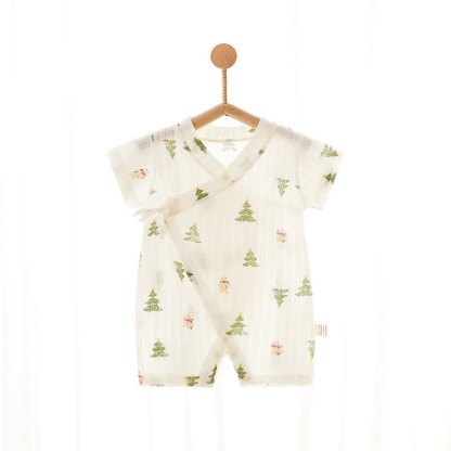 Baby Animal/Crown/ Cloud Wrap Romper - Beige Forest - 1-2T - image 7