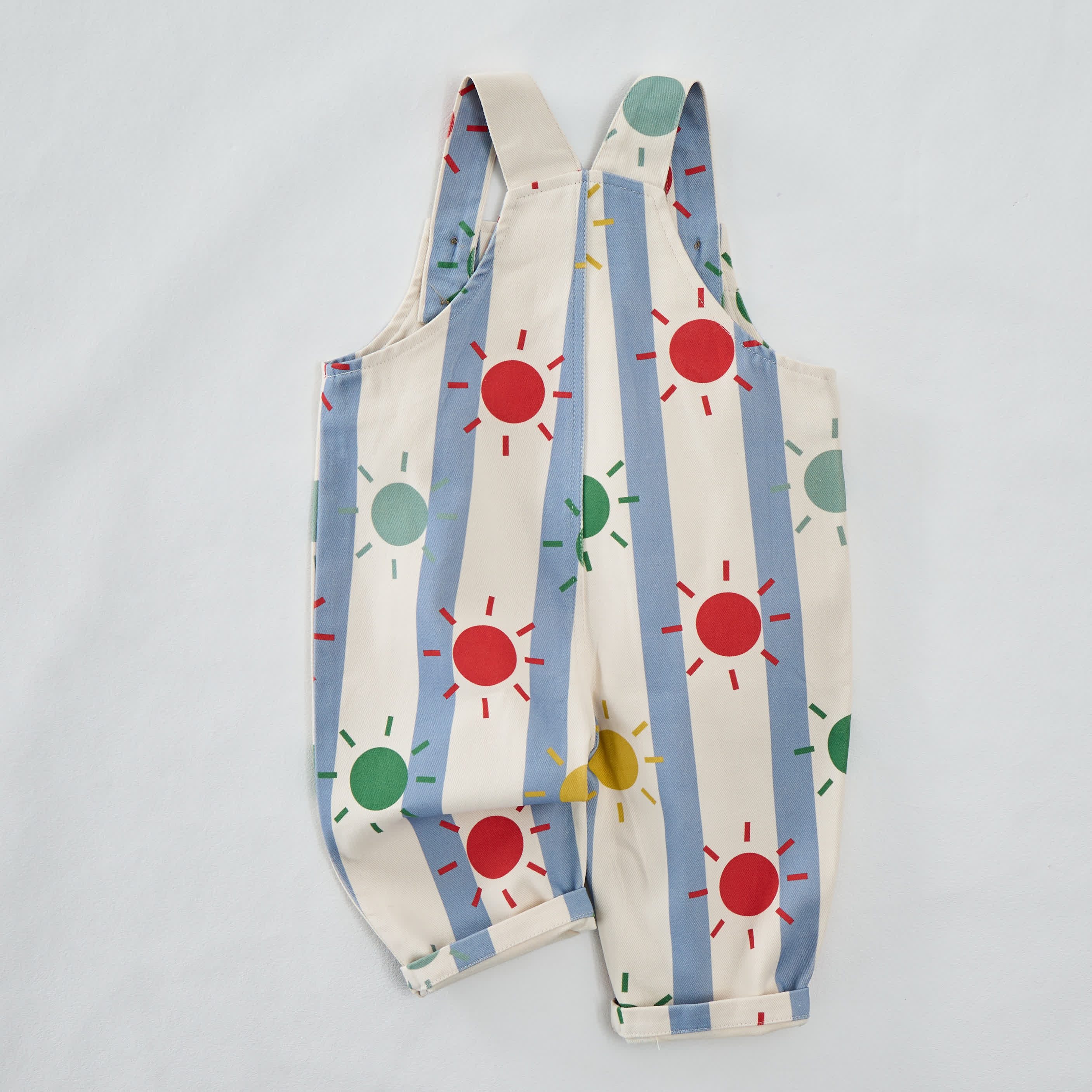 Baby Toddler Sun Print Striped Overalls - image 3