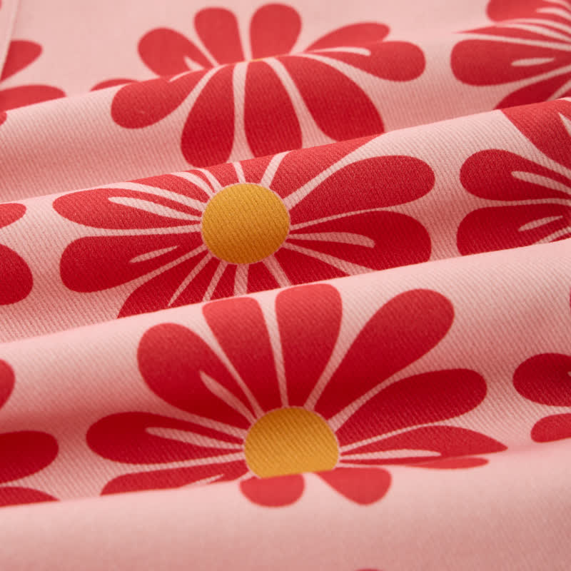 Baby Toddler Flower Pink Overalls - image 7