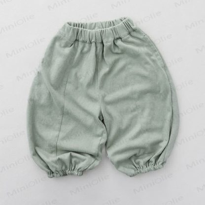 Toddler Soft Cotton Solid Color Pants - Green - 6-7T - image 3