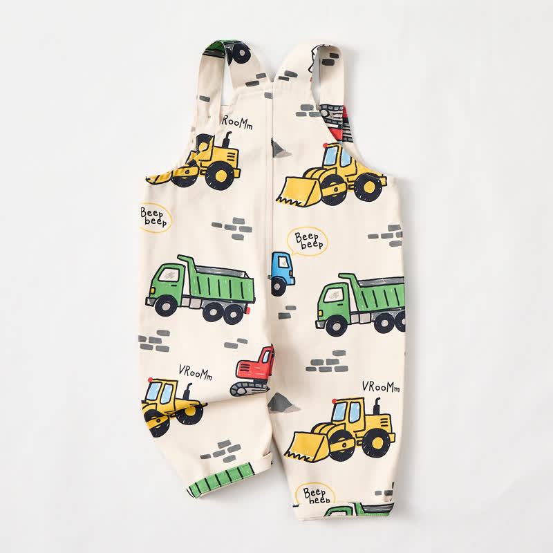 Baby Toddler Excavator Beige Pocket Overalls - image 3