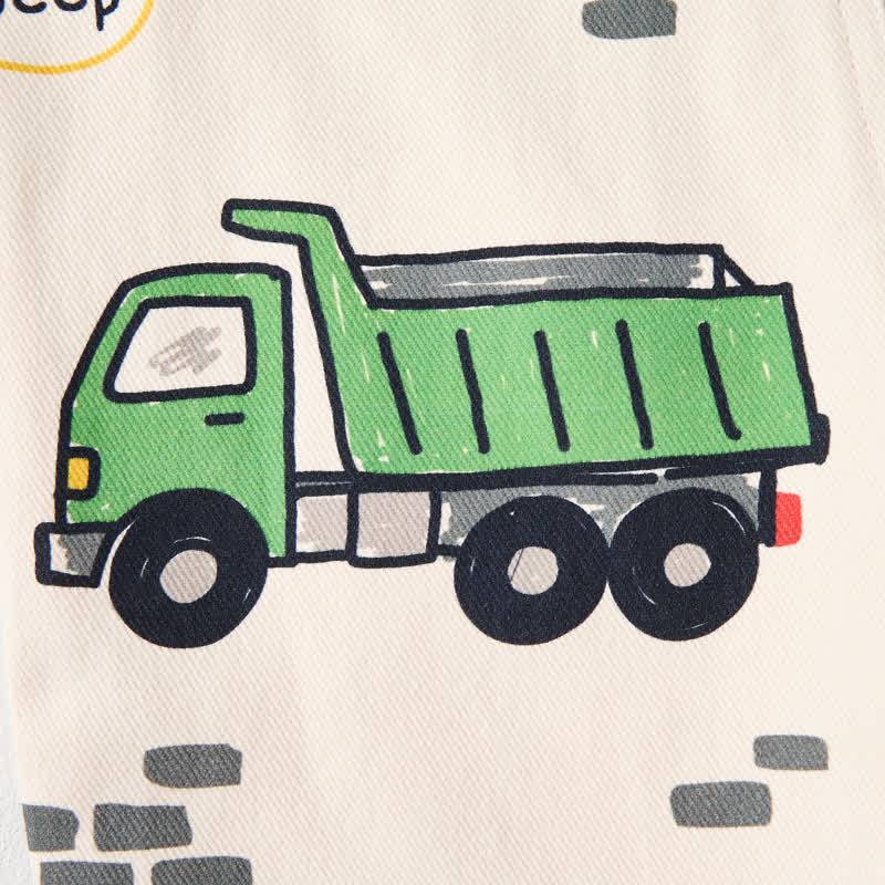 Baby Toddler Excavator Beige Pocket Overalls - image 6