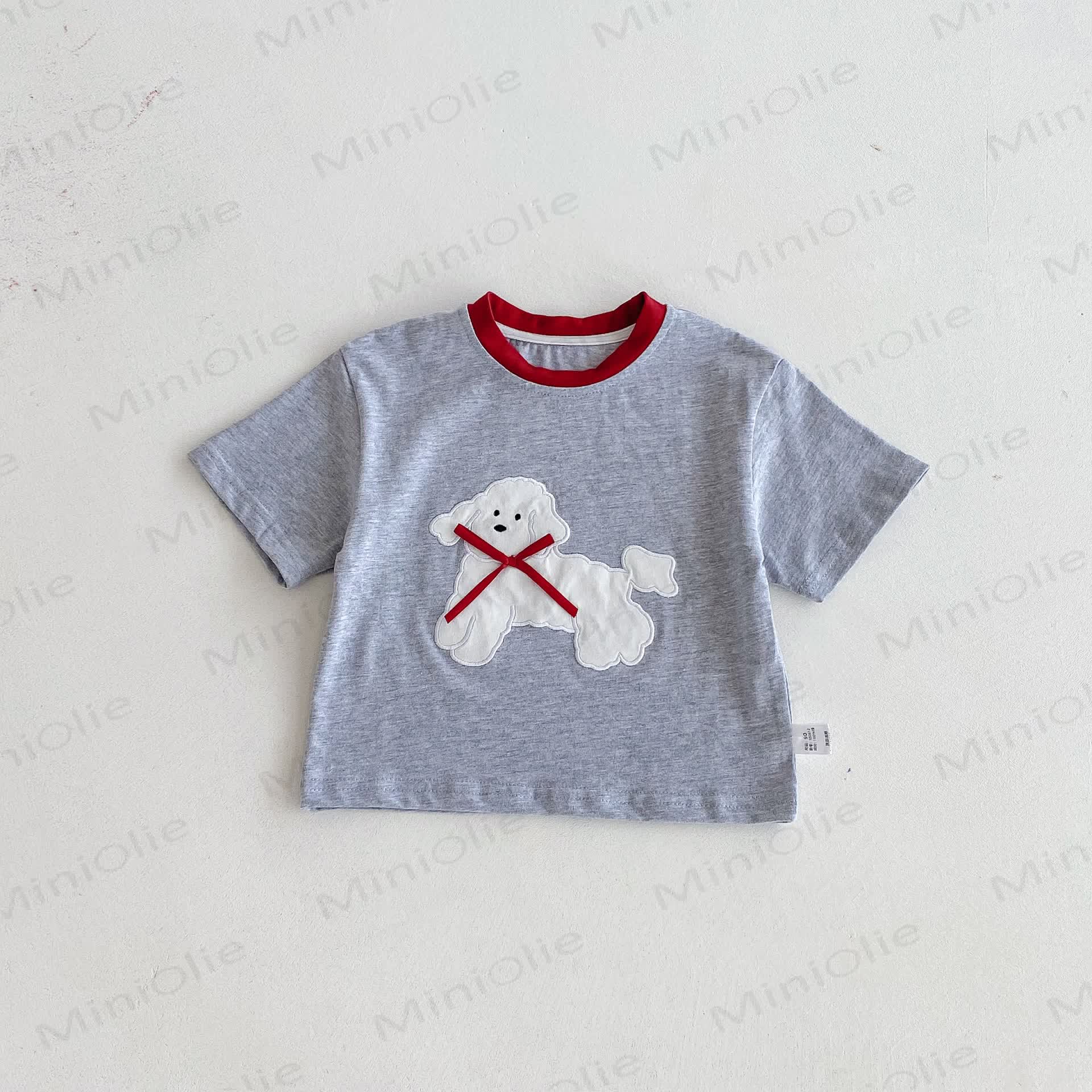 Toddler Cotton Solid Color Animals Print Tee - Purple - 6-7T - image 6
