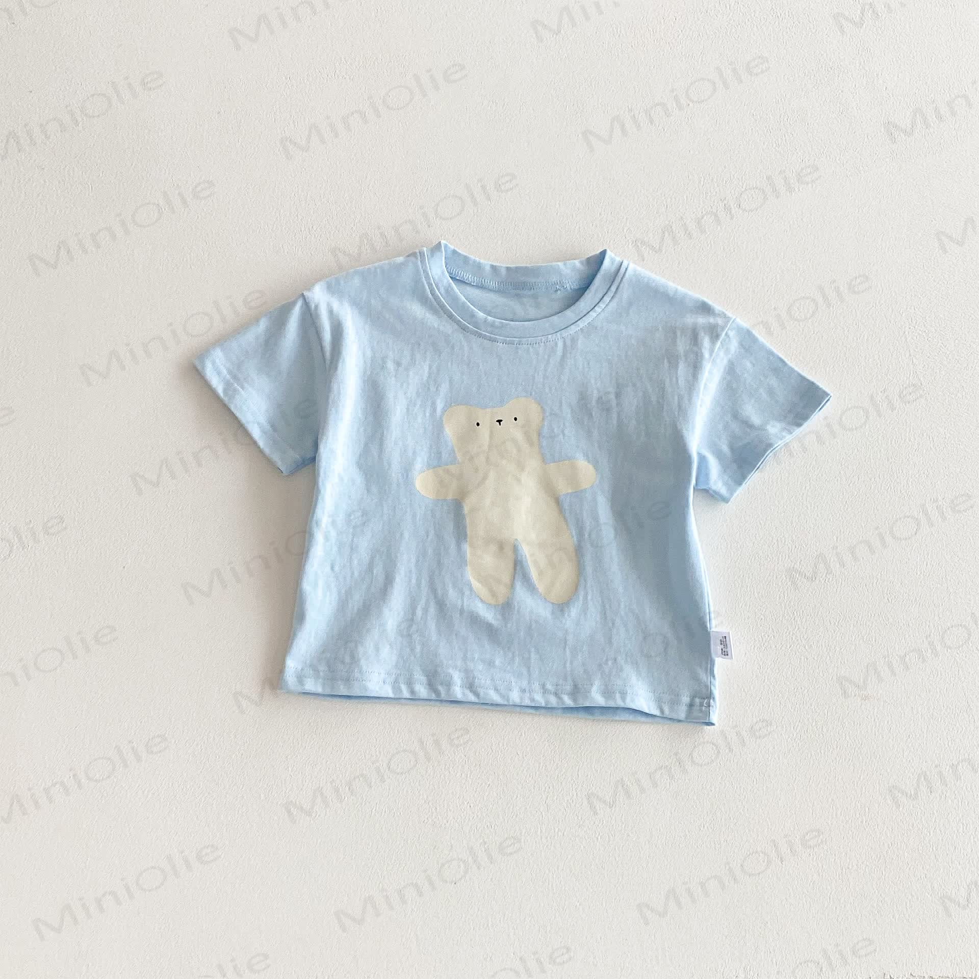 Toddler Cotton Solid Color Animals Print Tee - Blue - 6-7T - image 7