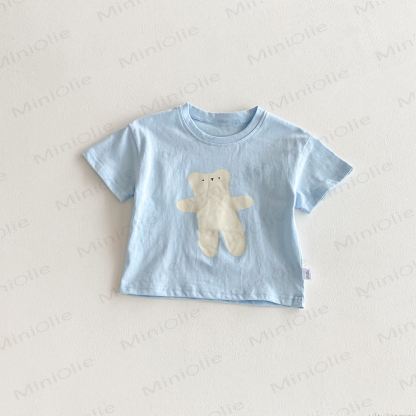 Toddler Cotton Solid Color Animals Print Tee - Blue - 6-7T - image 7