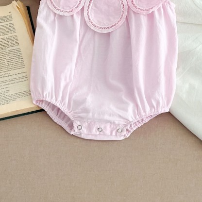 Baby Girls Solid Color Lace Dress/ Bodysuit - image 14
