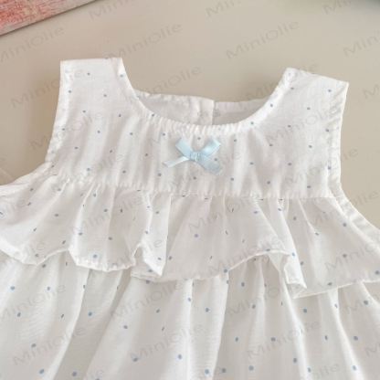 Baby Girls Sweet Polka Dot Ruffle Tank Top and Shorts Set - image 3