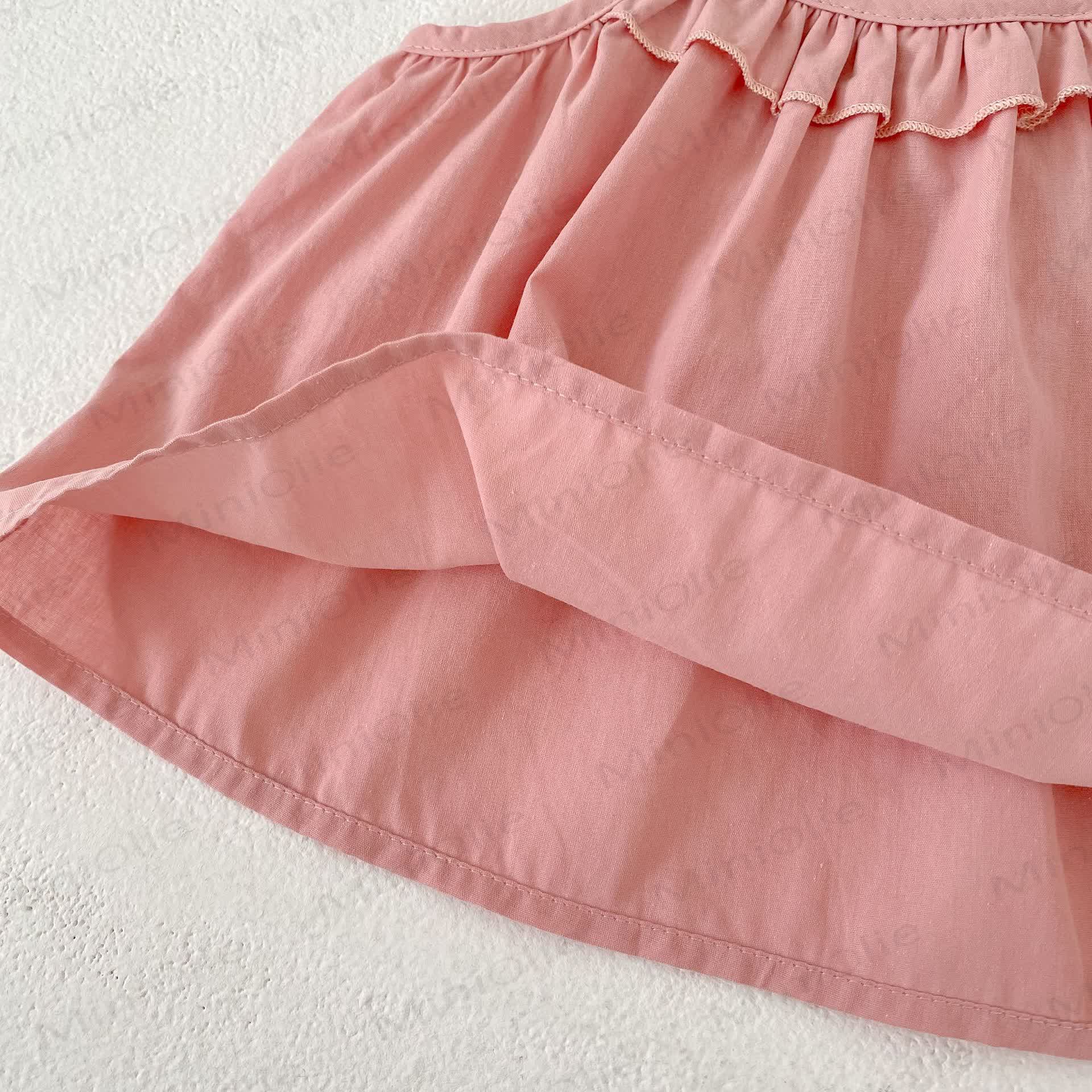 Baby Girls Ruffle Cotton Tank Top and Floral Shorts Set - image 6