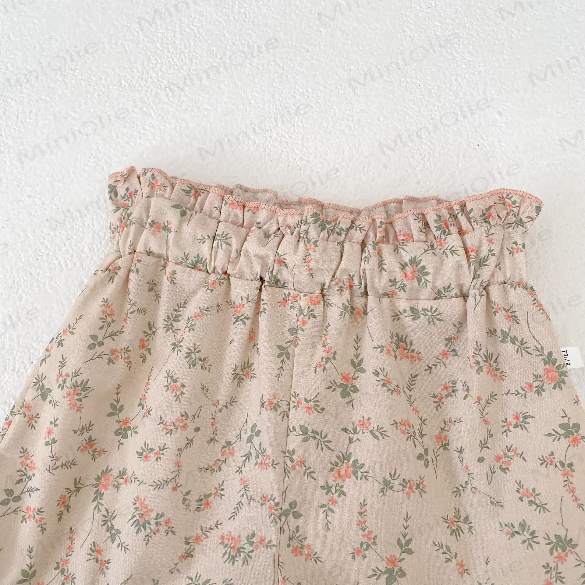 Baby Girls Ruffle Cotton Tank Top and Floral Shorts Set - image 7