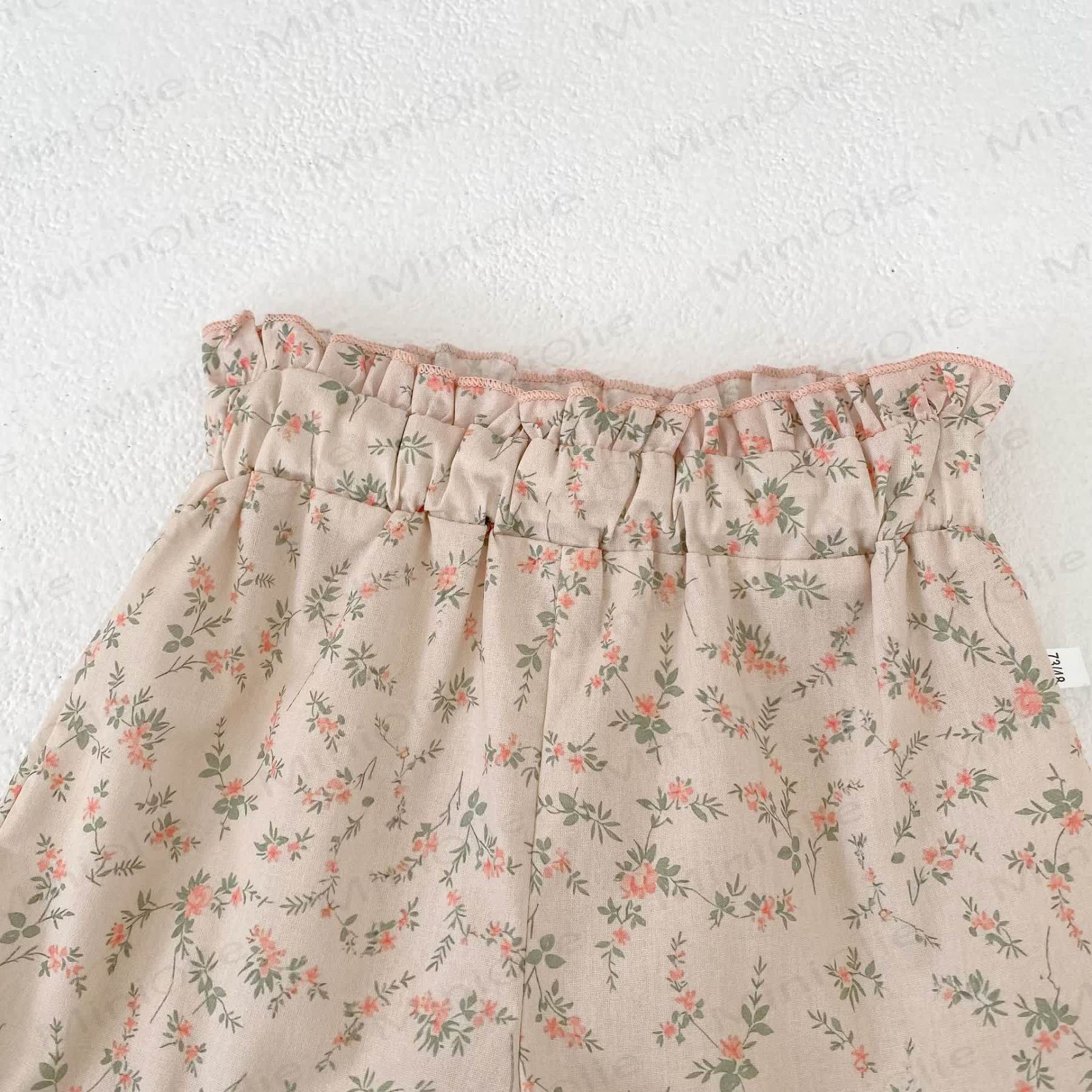 Baby Girls Ruffle Cotton Tank Top and Floral Shorts Set - image 7