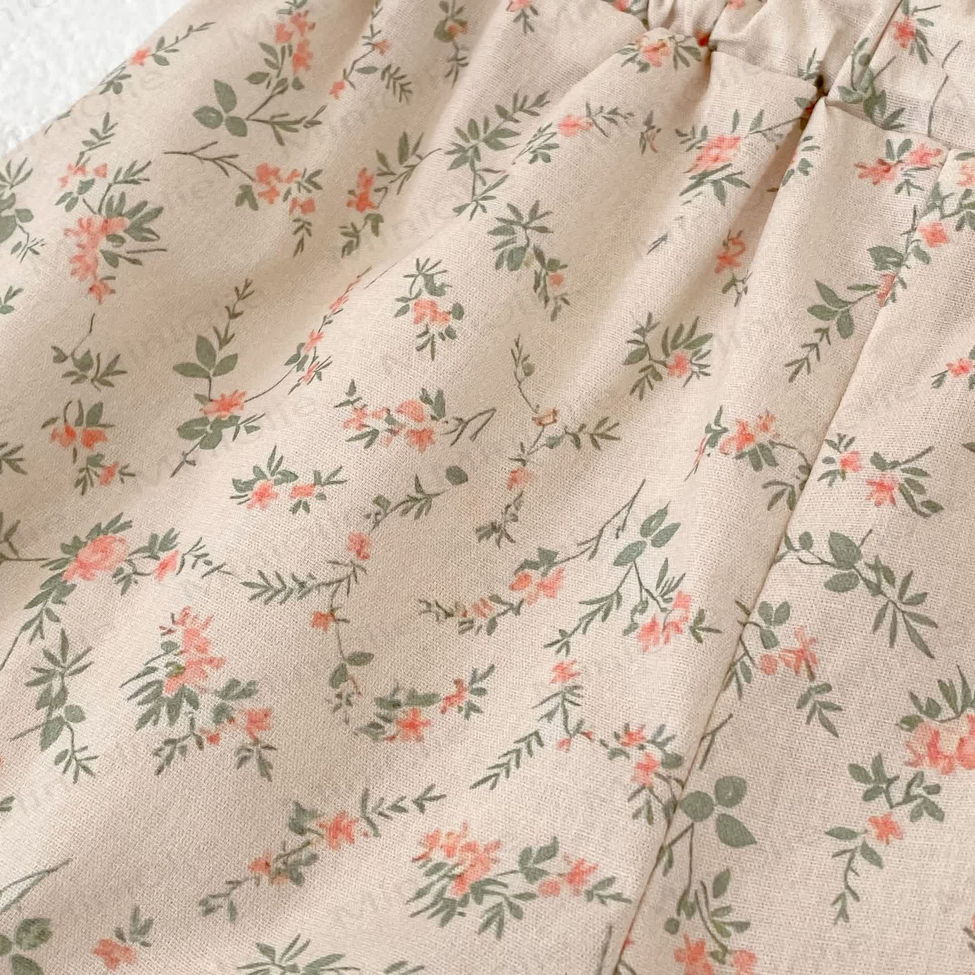 Baby Girls Ruffle Cotton Tank Top and Floral Shorts Set - image 9