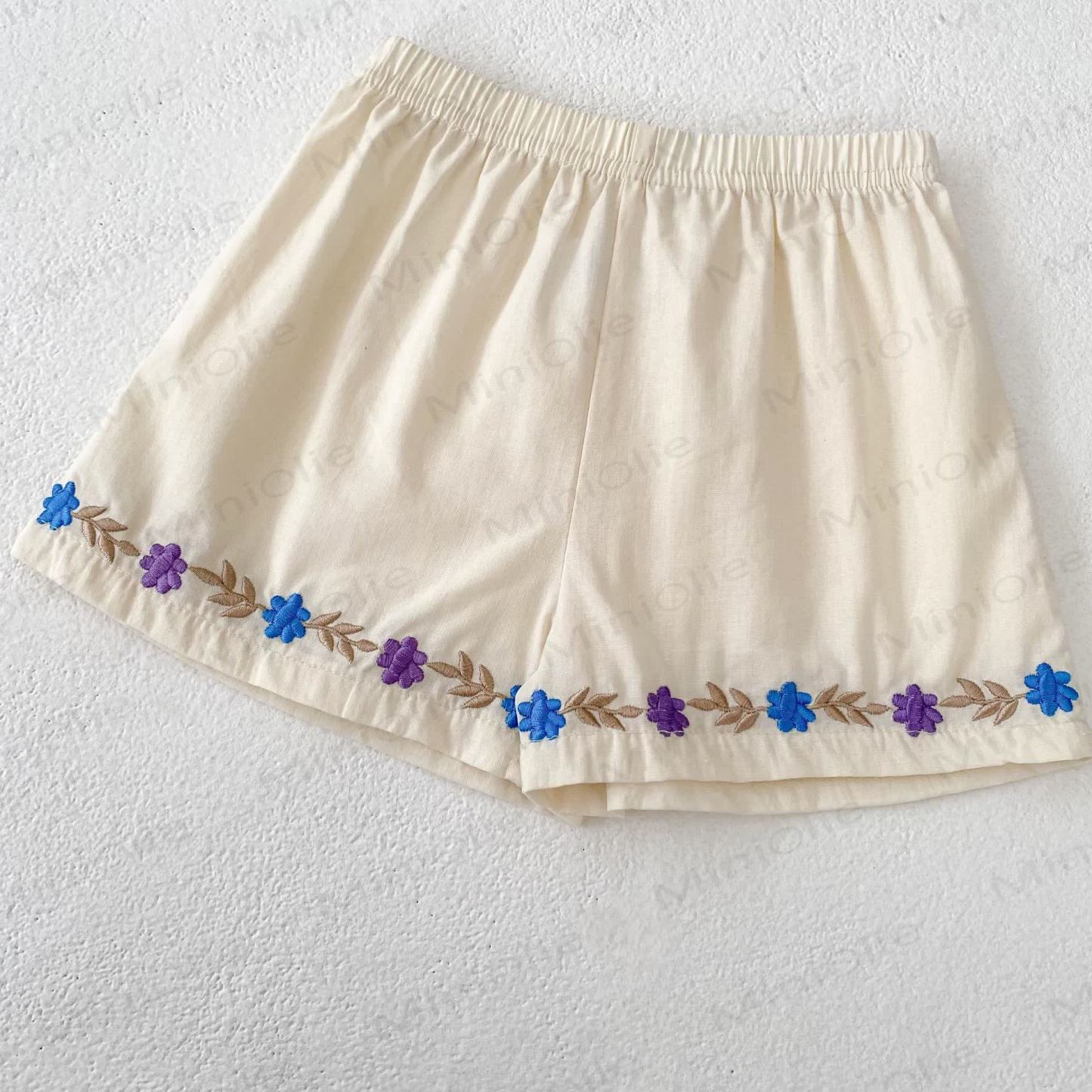 Baby Floral Cotton Tank Top and Shorts Set - image 7