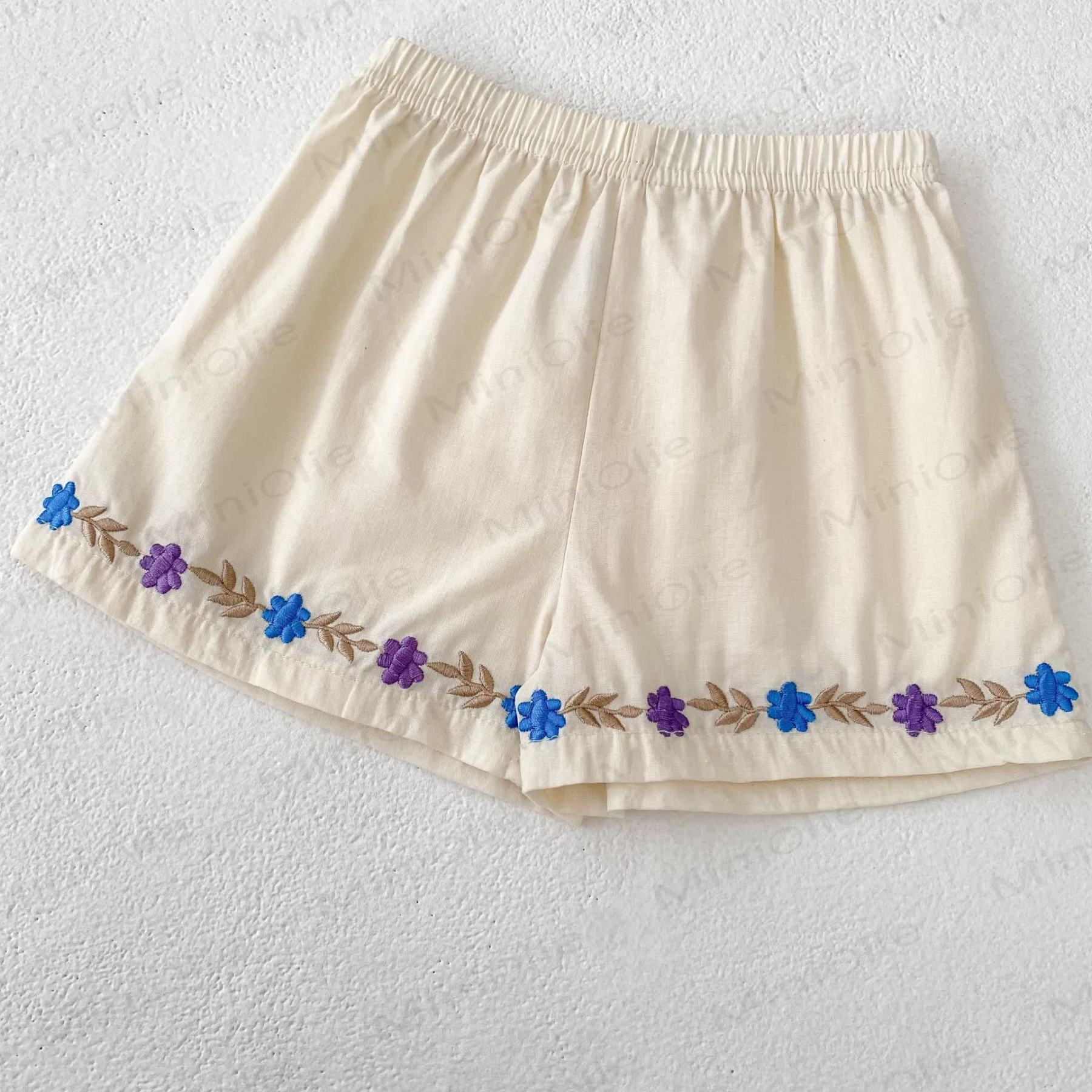 Baby Floral Cotton Tank Top and Shorts Set - image 7