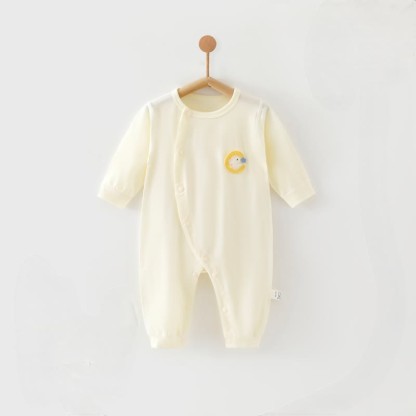 Baby Animal/Flower Solid Color Romper - Yellow - 12-24M - image 1