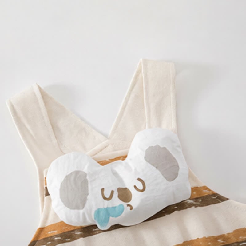 Baby Sleeping Koala Striped Overalls and Tee 2-piece Set - image 4