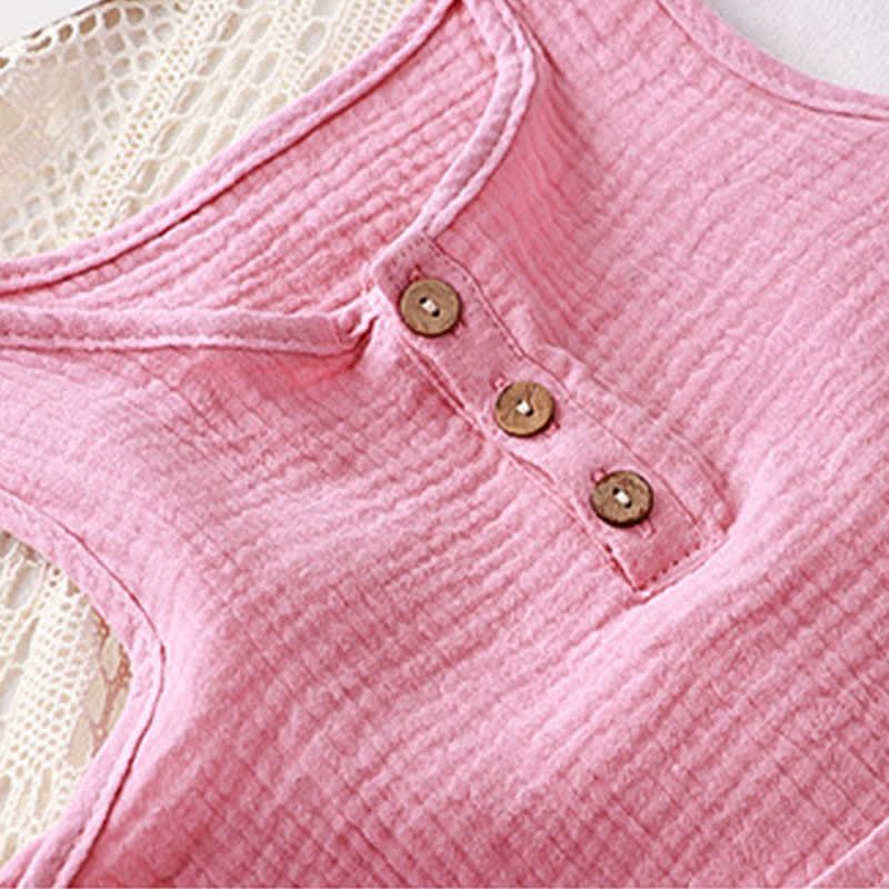 Baby Solid Color Pocket Sleeveless Romper with Hat - image 9