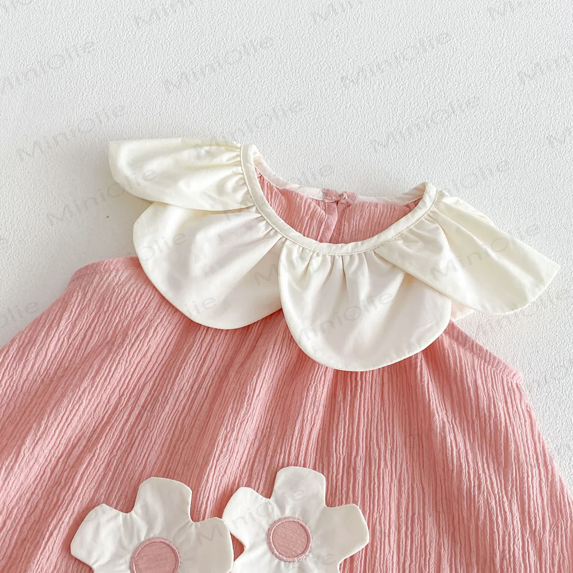 Toddler Girls Petal Collar Floral Sleeveless Dress - image 4