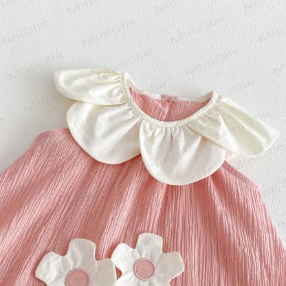 Toddler Girls Petal Collar Floral Sleeveless Dress - image 4