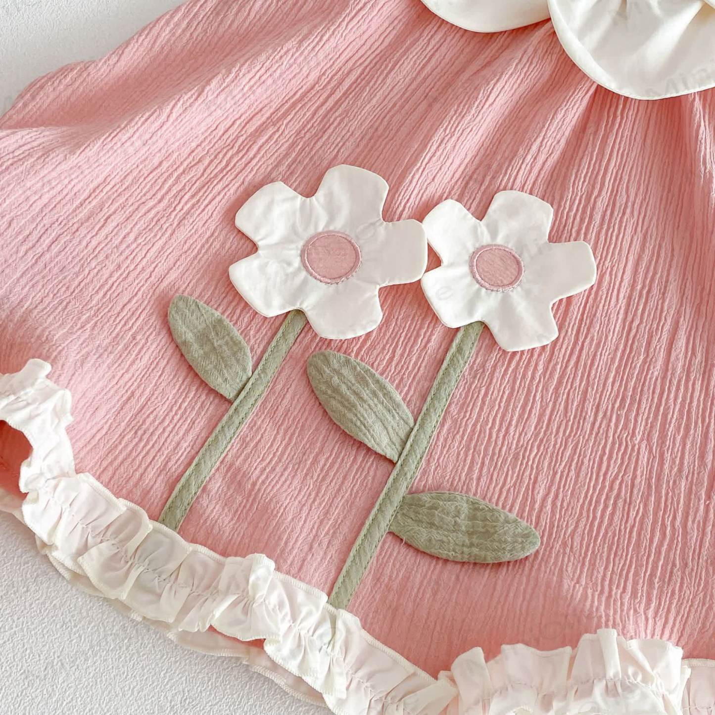 Toddler Girls Petal Collar Floral Sleeveless Dress - image 7
