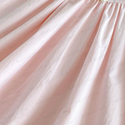 Baby Girls Ruffle Sleeveless Bow Solid Color Dress - image 7