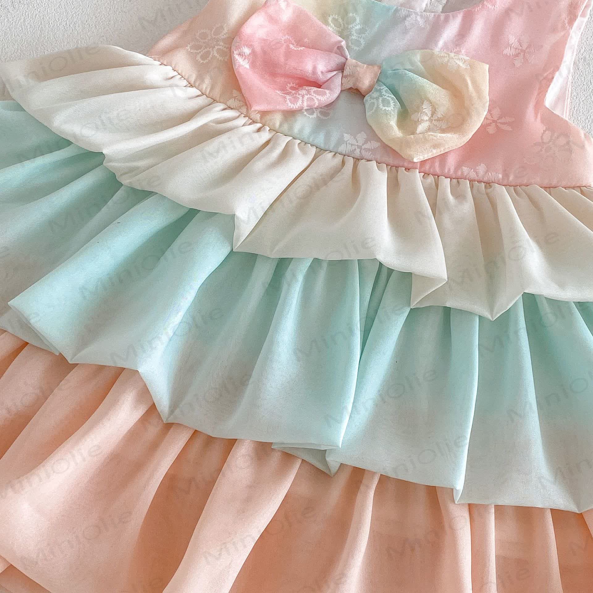 Baby Toddler Girls Bow Ruffle Sleeveless Dress - image 2