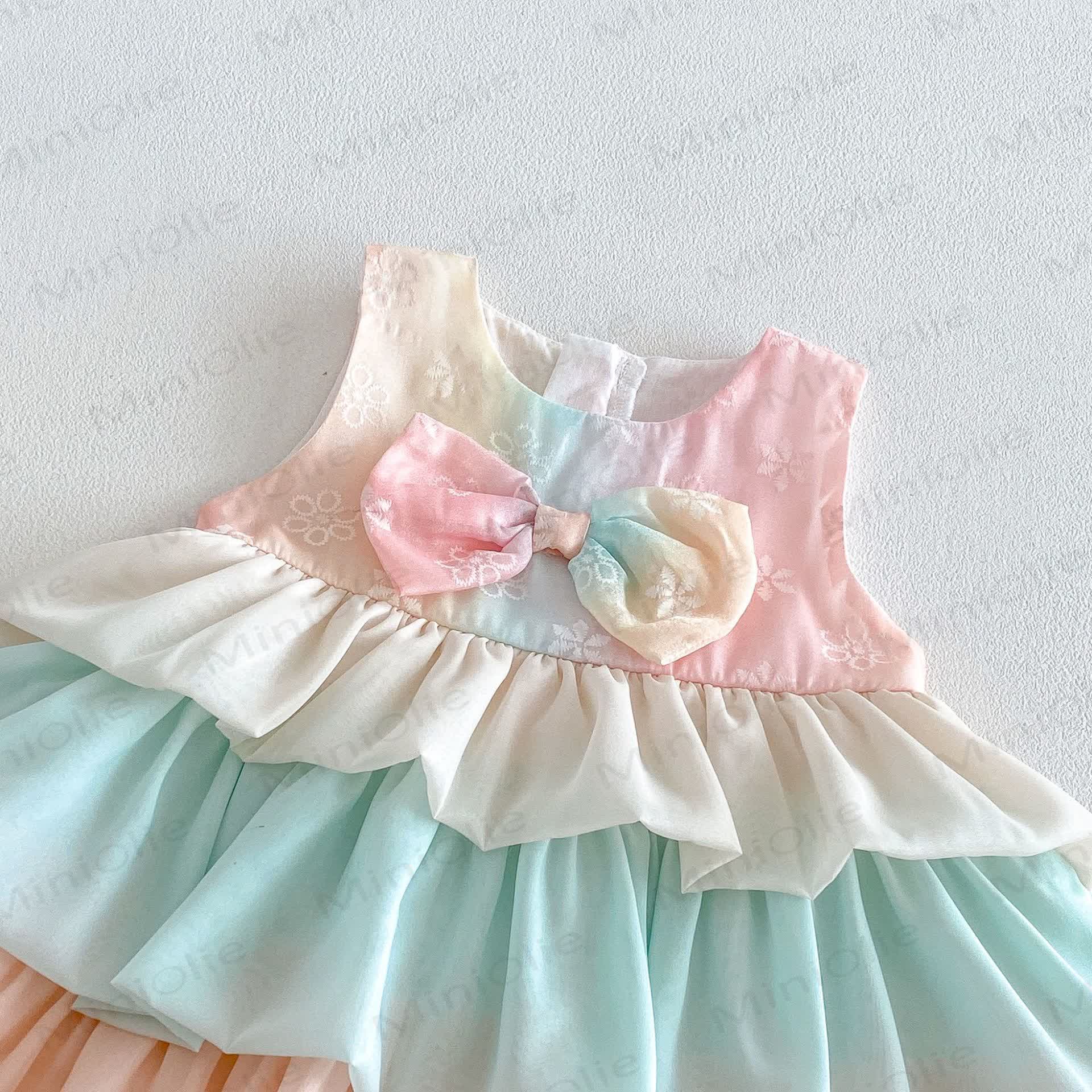 Baby Toddler Girls Bow Ruffle Sleeveless Dress - image 3