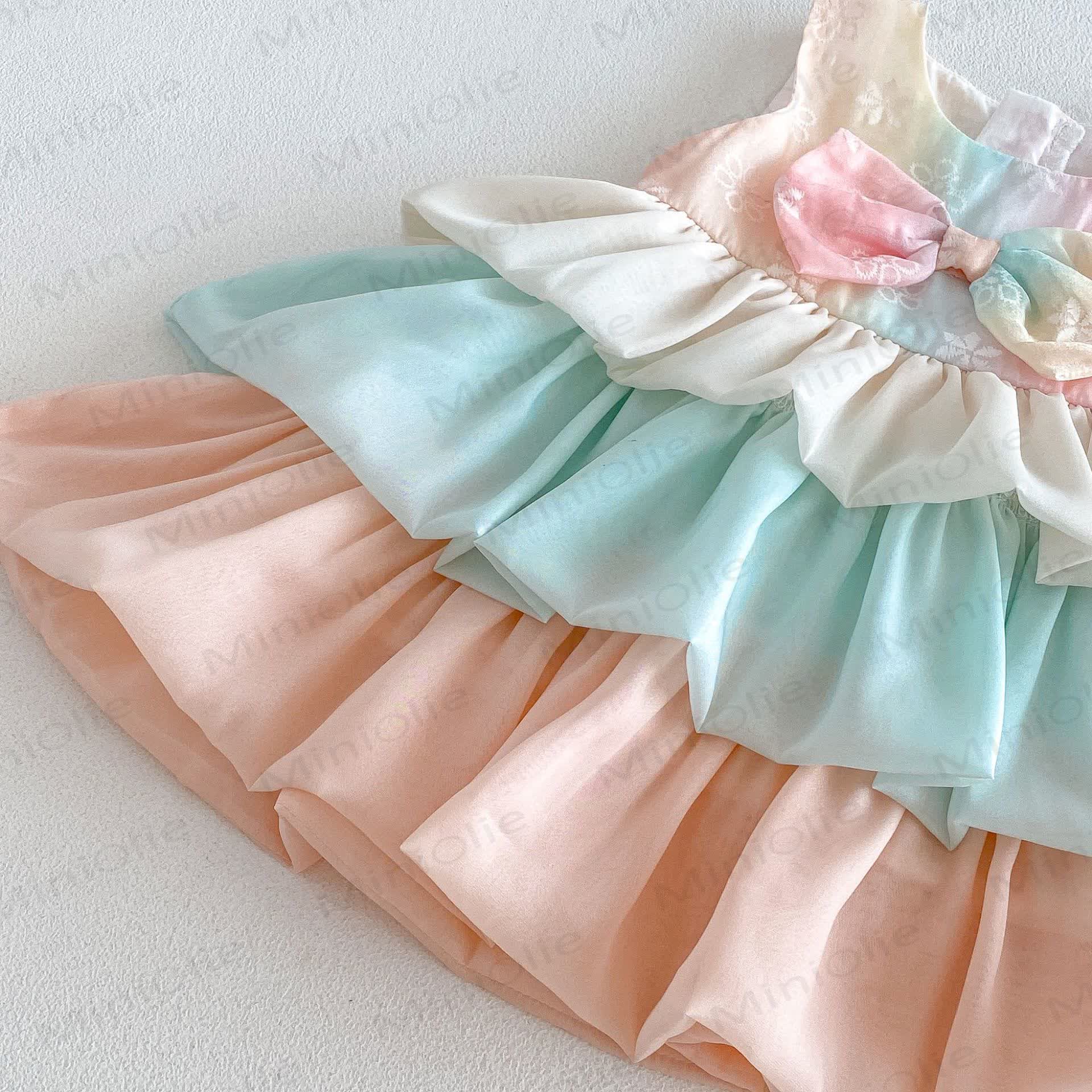 Baby Toddler Girls Bow Ruffle Sleeveless Dress - image 5