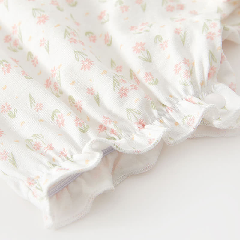 Baby Girl Cherry&Floral Peter Pan Collar Romper - image 6