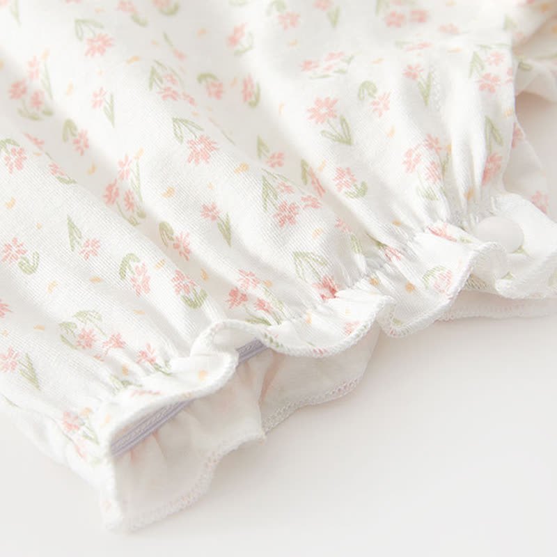 Baby Girl Cherry&Floral Peter Pan Collar Romper - image 6